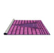 Sideview of Machine Washable Transitional Medium Violet Red Pink Rug, wshpat234pur