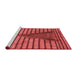 Sideview of Machine Washable Transitional Red Rug, wshpat234rd