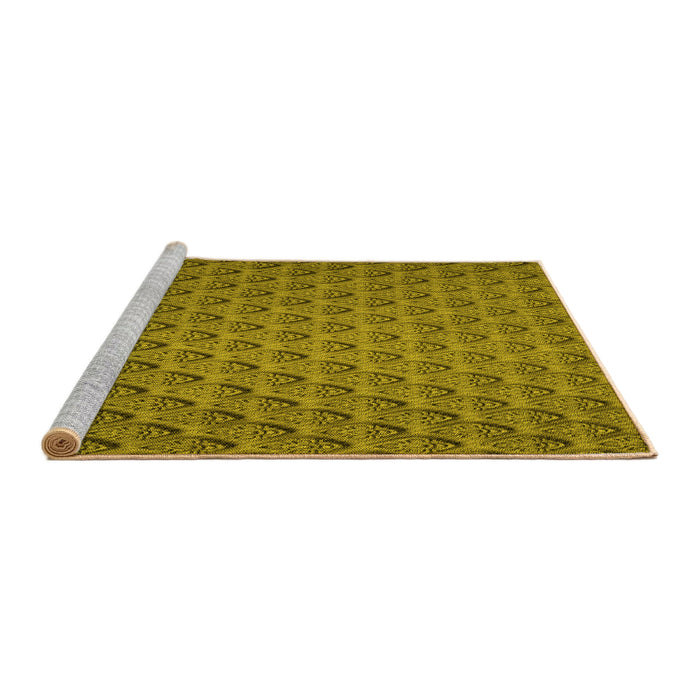 Sideview of Machine Washable Transitional Dark Bronze Brown Rug, wshpat2341yw