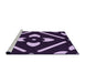 Sideview of Machine Washable Transitional Lilac Purple Rug, wshpat2342pur