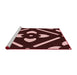 Sideview of Machine Washable Transitional Chocolate Brown Rug, wshpat2342rd