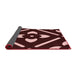 Thickness of Patterned Chocolate Brown Rug, pat2342rd