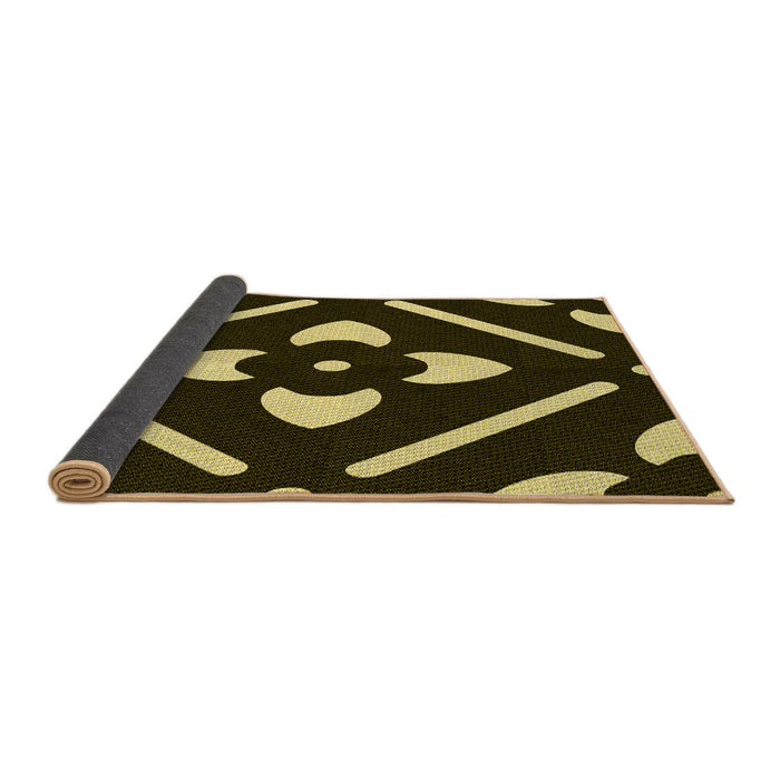 Thickness of Patterned Caramel Brown Rug, pat2342yw