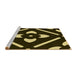 Sideview of Machine Washable Transitional Caramel Brown Rug, wshpat2342yw