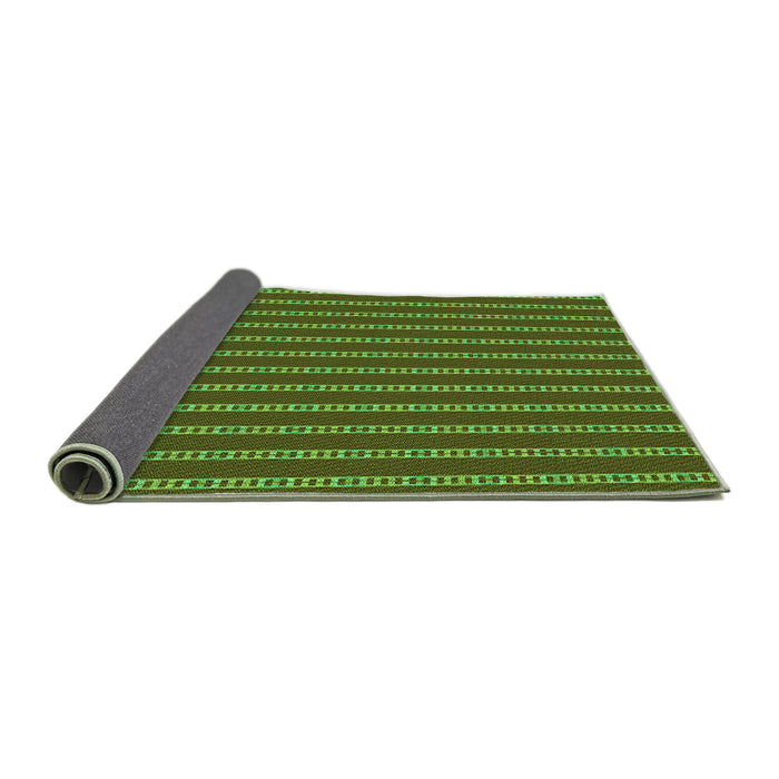 Thickness of Patterned Milk Chocolate Brown Rug, pat2344grn