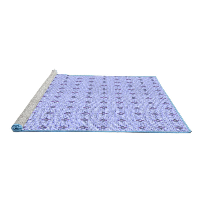 Sideview of Machine Washable Transitional Purple Rug, wshpat2346blu