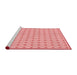 Sideview of Machine Washable Transitional Pastel Pink Rug, wshpat2346rd