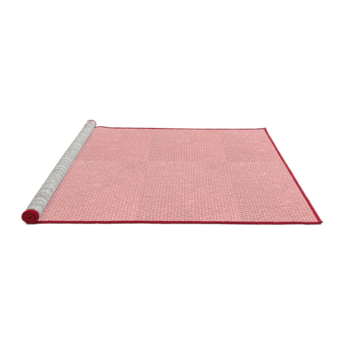 Sideview of Machine Washable Transitional Pastel Red Pink Rug, wshpat2347rd