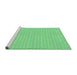 Sideview of Machine Washable Transitional Jade Green Rug, wshpat2348grn