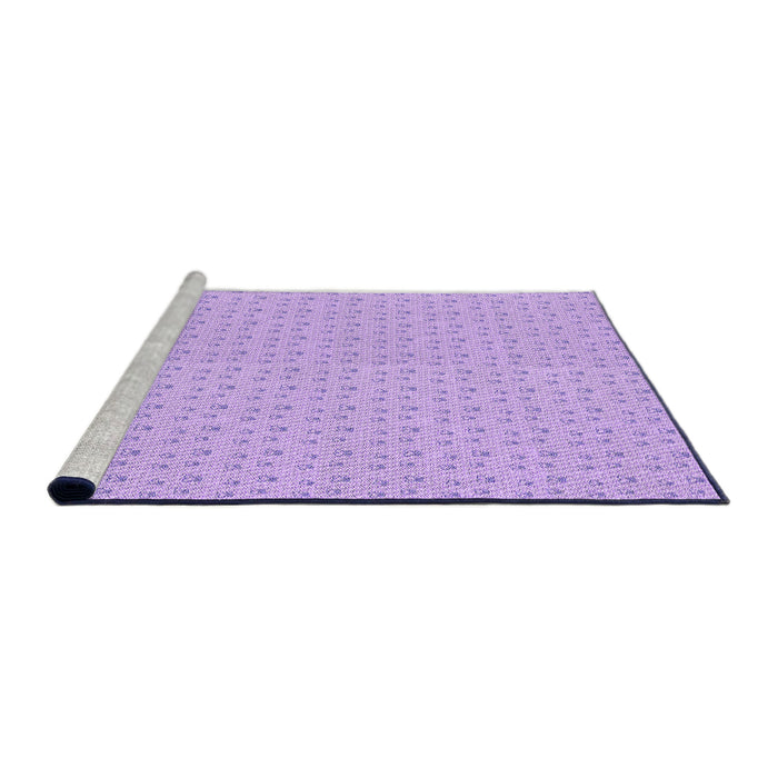 Sideview of Machine Washable Transitional Purple Rug, wshpat2348pur