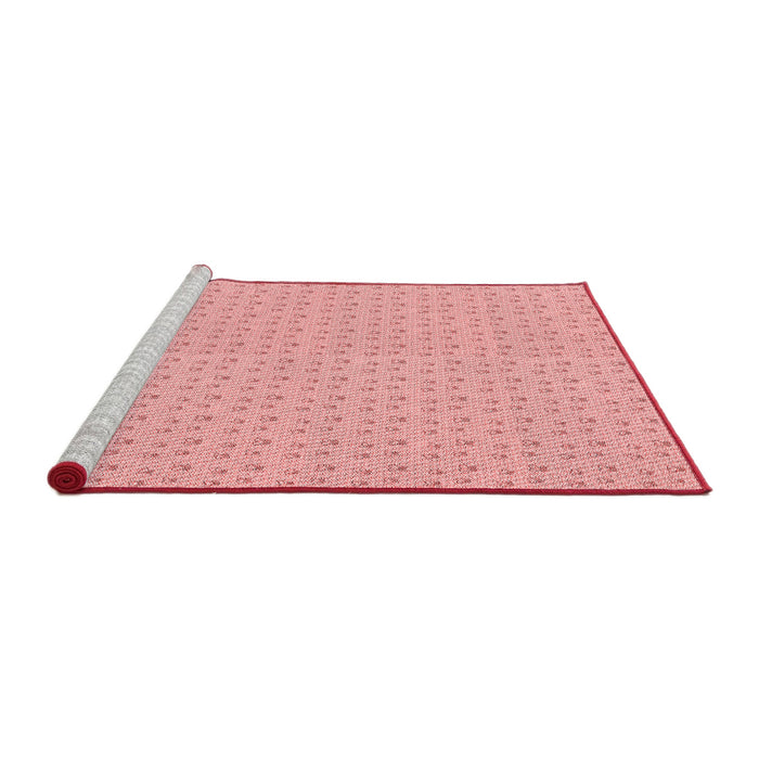 Sideview of Machine Washable Transitional Pink Rug, wshpat2348rd