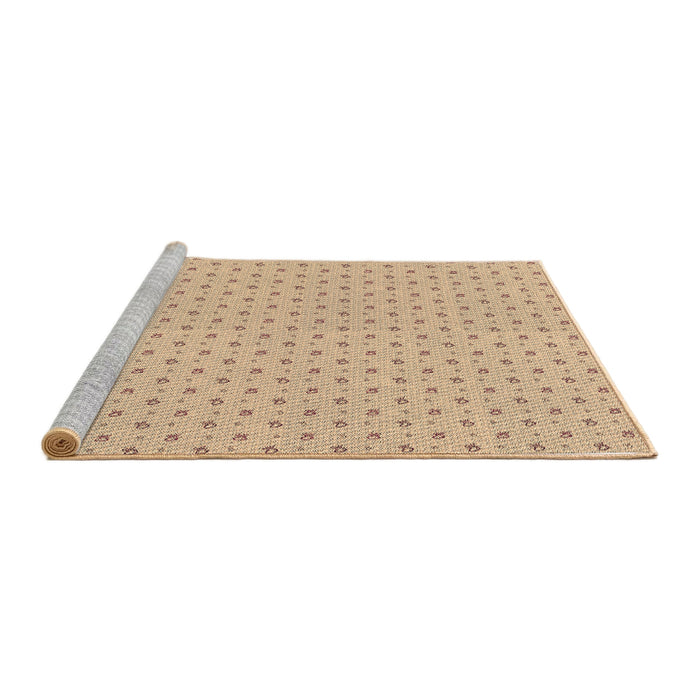 Sideview of Machine Washable Transitional Peru Brown Rug, wshpat2349brn