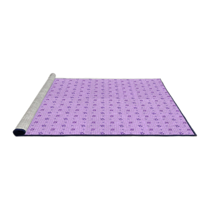 Sideview of Machine Washable Transitional Purple Rug, wshpat2349pur
