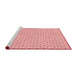 Sideview of Machine Washable Transitional Pink Rug, wshpat2349rd