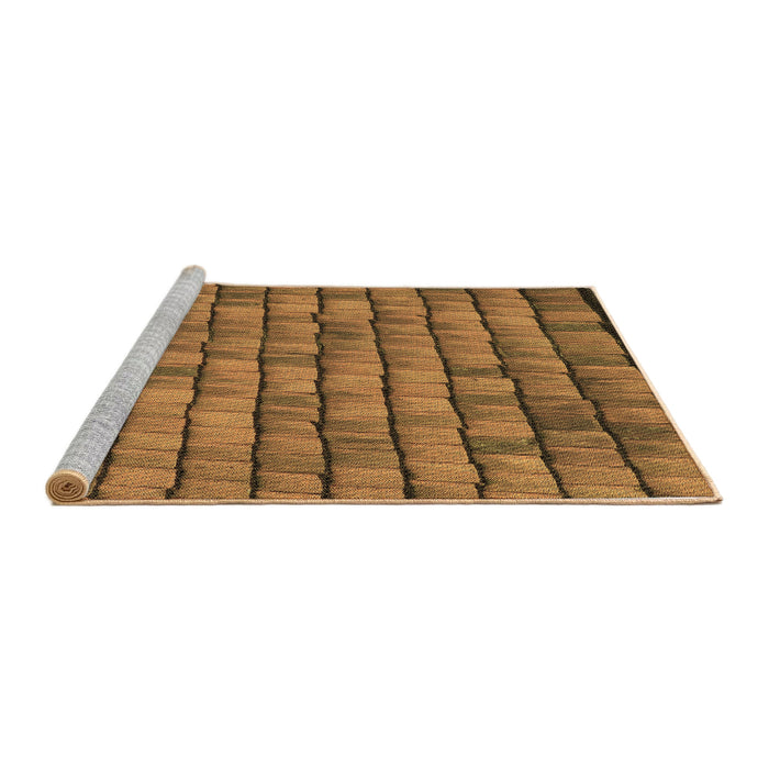 Sideview of Machine Washable Transitional Saddle Brown Rug, wshpat235brn