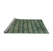 Sideview of Machine Washable Transitional Green Rug, wshpat235lblu