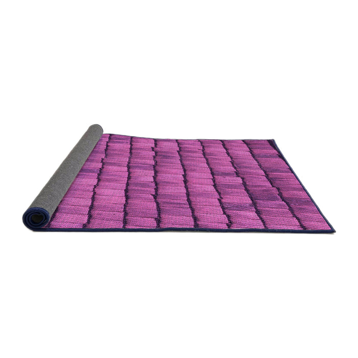 Thickness of Patterned Medium Violet Red Pink Rug, pat235pur