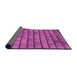 Thickness of Patterned Medium Violet Red Pink Rug, pat235pur