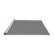 Sideview of Machine Washable Transitional Smokey Gray Rug, wshpat2350gry