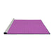 Sideview of Machine Washable Transitional Bright Neon Pink Purple Rug, wshpat2350pur