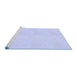 Sideview of Machine Washable Transitional Blue Rug, wshpat2354blu