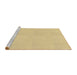 Sideview of Machine Washable Transitional Harvest Gold Rug, wshpat2354brn