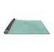 Thickness of Patterned Blue Rug, pat2354lblu