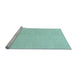 Sideview of Machine Washable Transitional Blue Rug, wshpat2354lblu