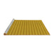 Sideview of Machine Washable Transitional Deep Yellow Rug, wshpat2355yw