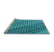 Sideview of Machine Washable Transitional Dark Cyan Green Rug, wshpat2358lblu