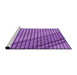 Sideview of Machine Washable Transitional Purple Rug, wshpat2358pur