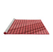 Sideview of Machine Washable Transitional Red Rug, wshpat2358rd