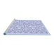 Sideview of Machine Washable Transitional Lavender Blue Rug, wshpat2359blu