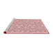 Sideview of Machine Washable Transitional Pink Rug, wshpat2359rd