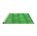 Sideview of Machine Washable Transitional Neon Green Rug, wshpat236grn