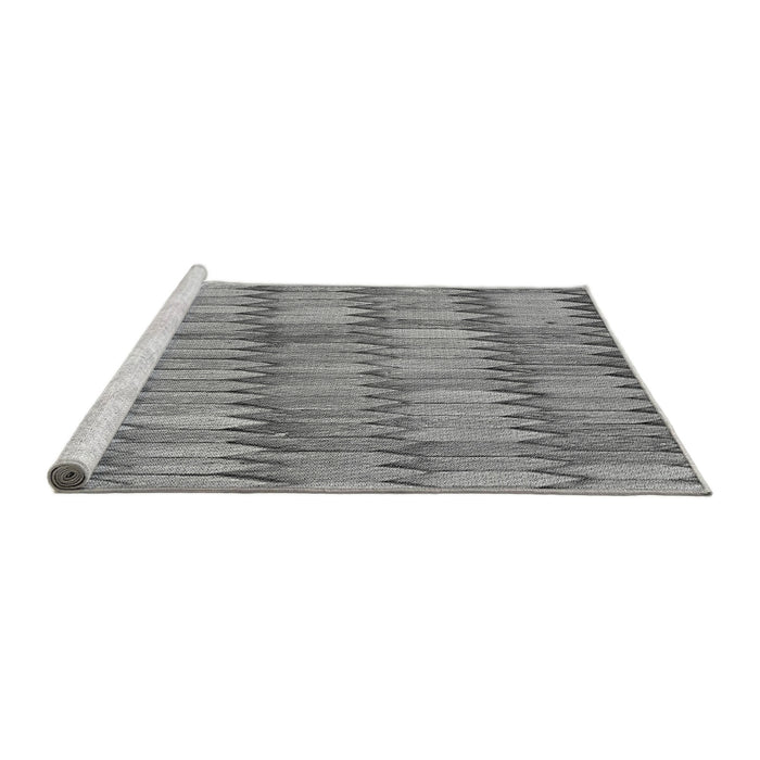 Sideview of Machine Washable Transitional Gray Rug, wshpat236gry