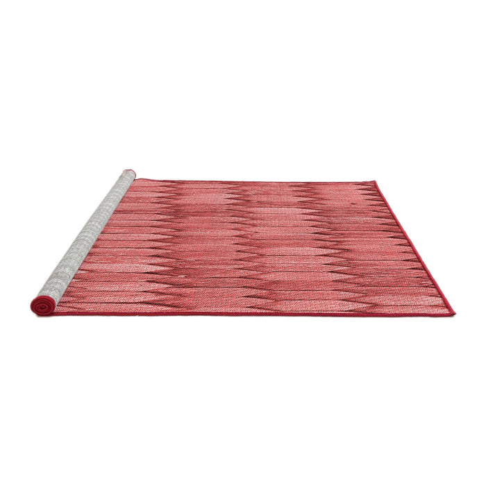 Sideview of Machine Washable Transitional Ruby Red Rug, wshpat236rd