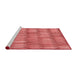 Sideview of Machine Washable Transitional Ruby Red Rug, wshpat236rd