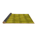 Thickness of Patterned Dark Yellow Green Rug, pat236yw