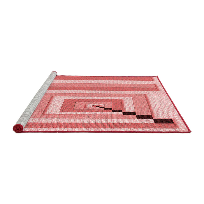 Sideview of Machine Washable Transitional Pink Rug, wshpat2360rd