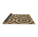 Thickness of Patterned Yellow Rug, pat2361brn