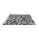 Sideview of Machine Washable Transitional Silver Gray Rug, wshpat2362gry