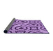 Thickness of Patterned Pastel Purple Pink Rug, pat2362pur