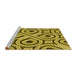 Sideview of Machine Washable Transitional Bright Gold Yellow Rug, wshpat2362yw