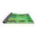 Thickness of Patterned Emerald Green Rug, pat2363grn