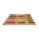 Sideview of Machine Washable Transitional Red Rug, wshpat2363org