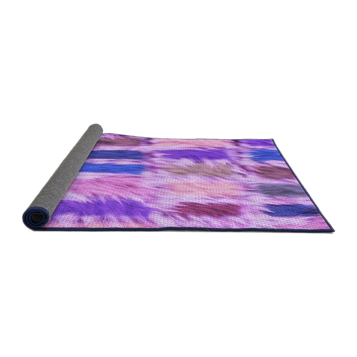 Thickness of Patterned Violet Purple Rug, pat2363pur