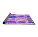 Thickness of Patterned Violet Purple Rug, pat2363pur