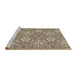 Sideview of Machine Washable Transitional Vanilla Gold Rug, wshpat2364brn