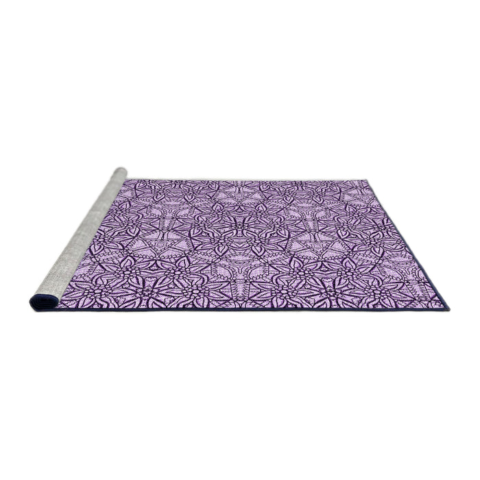 Sideview of Machine Washable Transitional Purple Rug, wshpat2364pur